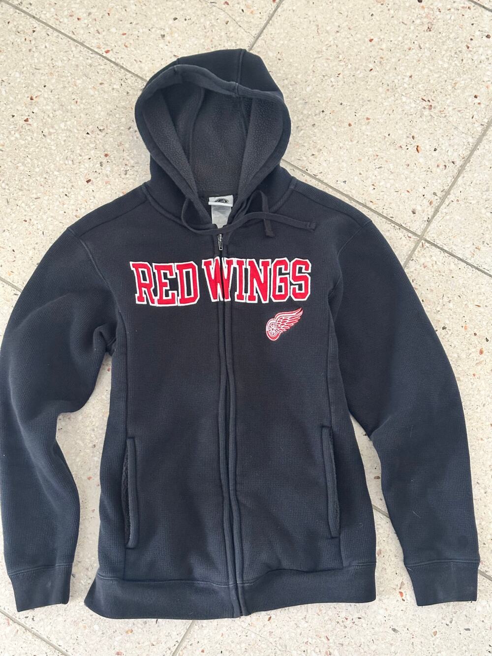 Mens Vintage NFL Detroit Red Wings Hockey Sweatshirt Hoodie Sports Small